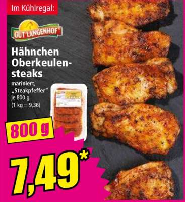 Gut Langenhof Hähnchen Oberkeulensteaks
