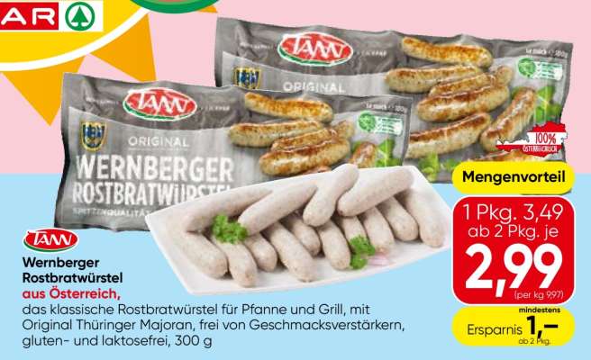 Wernberger Rostbratwürstel