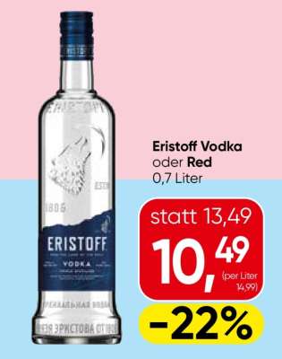Eristoff Vodka oder Red