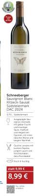 Schneeberger Sauvignon Blanc Kitzeck-Sausal Südsteiermark DAC 2024