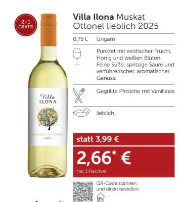 Villa Ilona Muskat Ottonel lieblich 2025