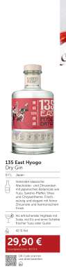 135 East Hyogo Dry Gin