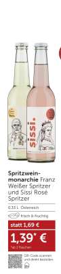 Spritzweinmonarchie Franz Weißer Spritzer und Sissi Rosé Spritzer