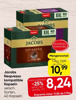 Jacobs Nespresso kompatible Kapseln