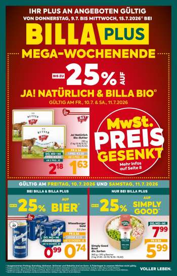 Angebote Billa Plus - 9.7.2026 - 15.7.2026.