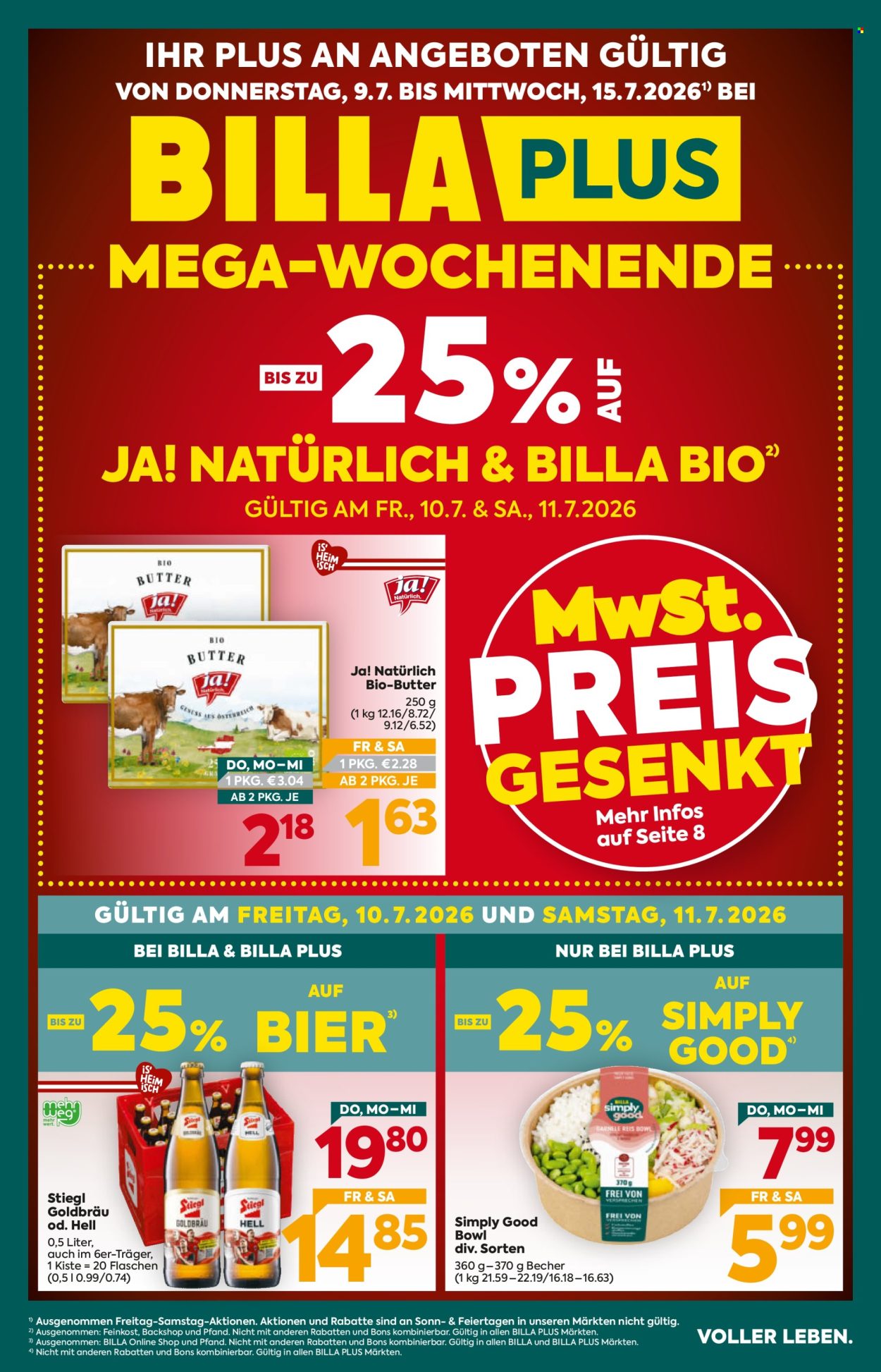 Angebote Billa Plus - 9.7.2026 - 15.7.2026. Seite 1
