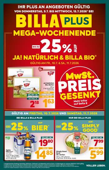 Angebote Billa Plus - 9.7.2026 - 15.7.2026.