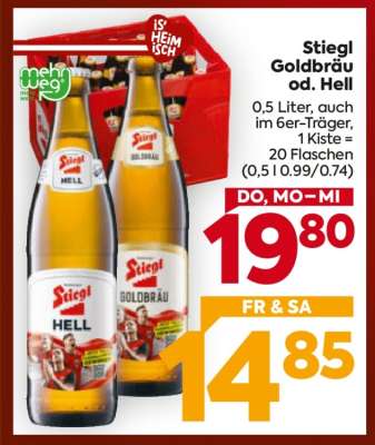 Stiegl Goldbräu od. Hell