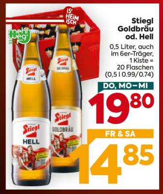 Stiegl Goldbräu od. Hell