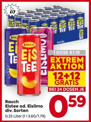 Rauch Eistee od. Eislimo div. Sorten