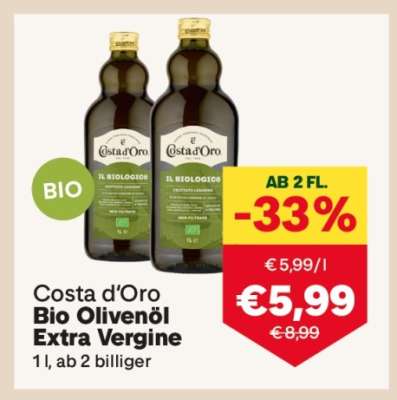 Costa d'Oro Bio Olivenöl Extra Vergine