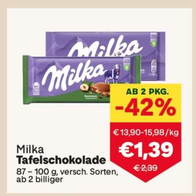Milka Tafelschokolade
