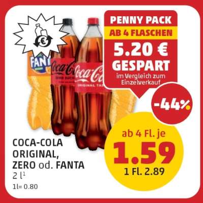 COCA-COLA ORIGINAL*, ZERO* od. FANTA*