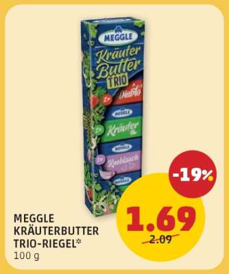 MEGGLE KRÄUTERBUTTER TRIO RIEGEL