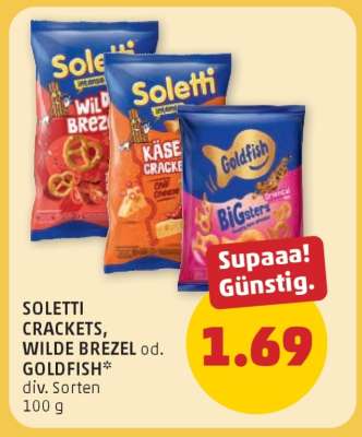 SOLETTI CRACKETS, WILDE BREZEL od. GOLDFISH