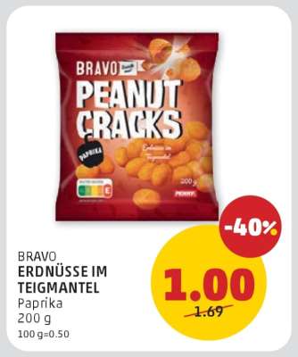 BRAVO ERDNÜSSE IM TEIGMANTEL