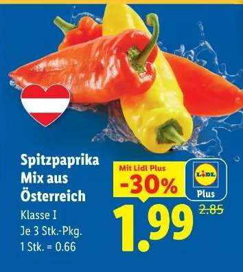 Spitzpaprika Mix aus Österreich