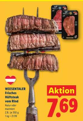 WIESENTALER Frisches Hüftsteak vom Rind