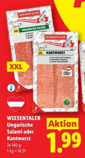 WIESENTALER Ungarische Salami oder Kantwurst