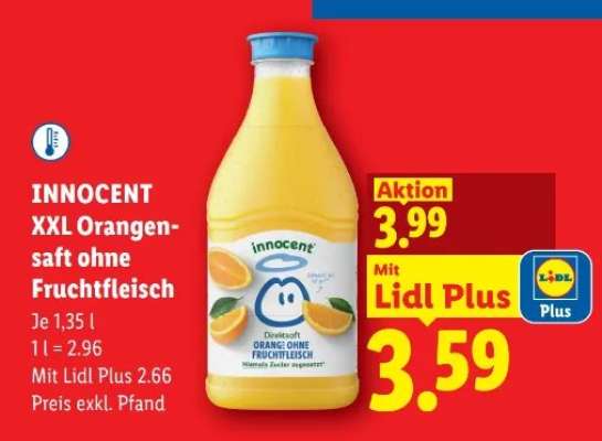 INNOCENT XXL Orangensaft ohne Fruchtfleisch
