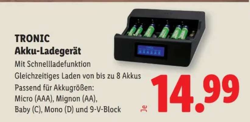 TRONIC Akku-Ladegerät