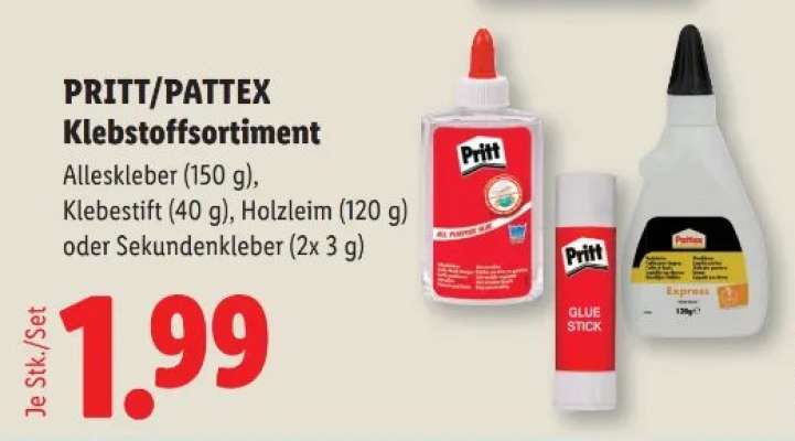 PRITT/PATTEX Klebstoffsortiment