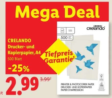 CRELANDO Drucker- und Kopierpapier, A4
