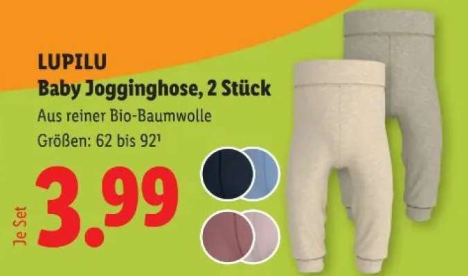 LUPILU Baby Jogginghose, 2 Stück