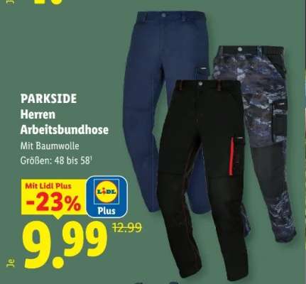 PARKSIDE Herren Arbeitsbundhose