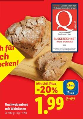 Buchweizenbrot mit Walnüssen