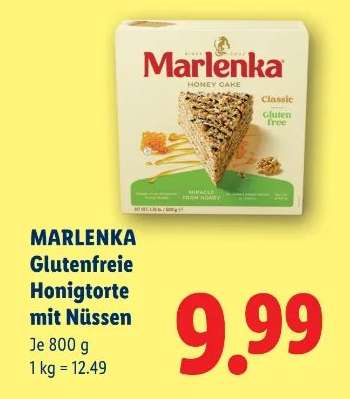 MARLENKA Glutenfreie Honigtorte mit Nüssen