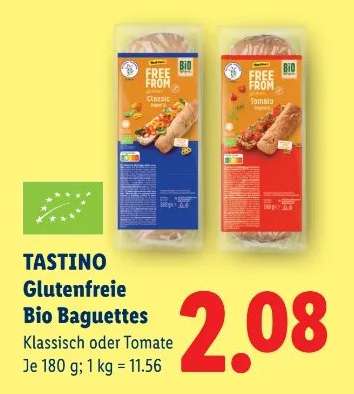 TASTINO Glutenfreie Bio Baguettes