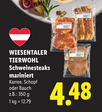 WIESENTALER TIERWOHL Schweinesteaks mariniert
