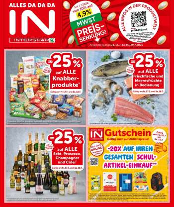 Angebote INTERSPAR - 16.7.2026 - 29.7.2026.
