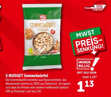 S-BUDGET Semmelwürfel