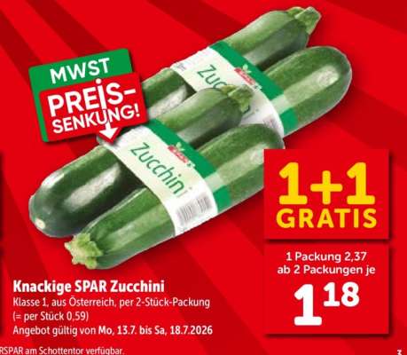 Knackige SPAR Zucchini