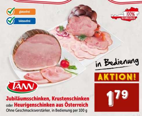 TANN Jubiläumsschinken, Krustenschinken oder Heurigenschinken aus Österreich