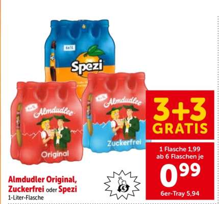 Almdudler Original, Zuckerfrei oder Spezi