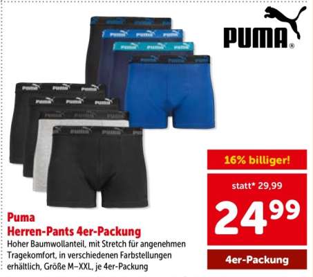 Puma Herren-Pants 4er-Packung