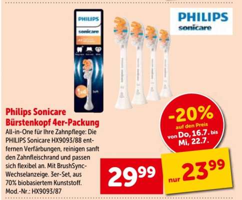Philips Sonicare Bürstenkopf 4er-Packung