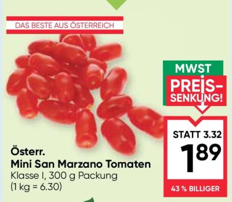 Österr. Mini San Marzano Tomaten
