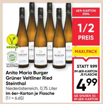 Anita Maria Burger Grüner Veltliner Ried Steinthal