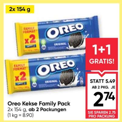 Oreo Kekse Family Pack