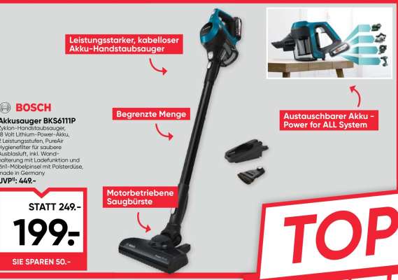 BOSCH Akkusauger BKS6111P