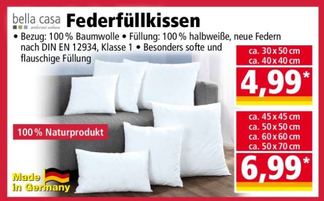 bella casa Federfüllkissen