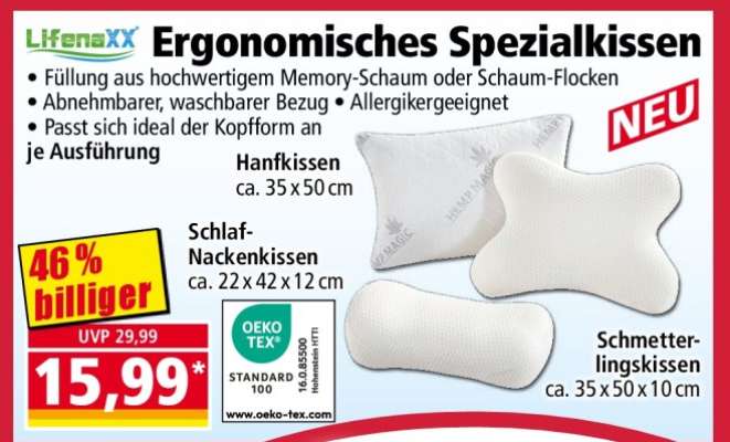 LifenaXX Ergonomisches Spezialkissen