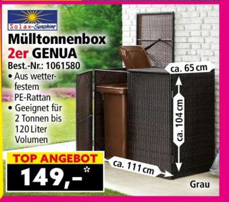 Mülltonnenbox 2er GENUA