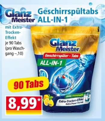 Glanz Meister Geschirrspültabs ALL-IN-1