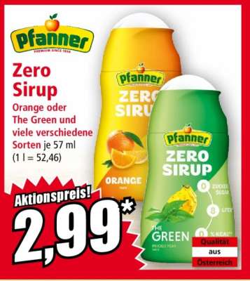 PFANNER Zero Sirup