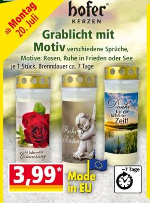 Grabllicht mit Motiv